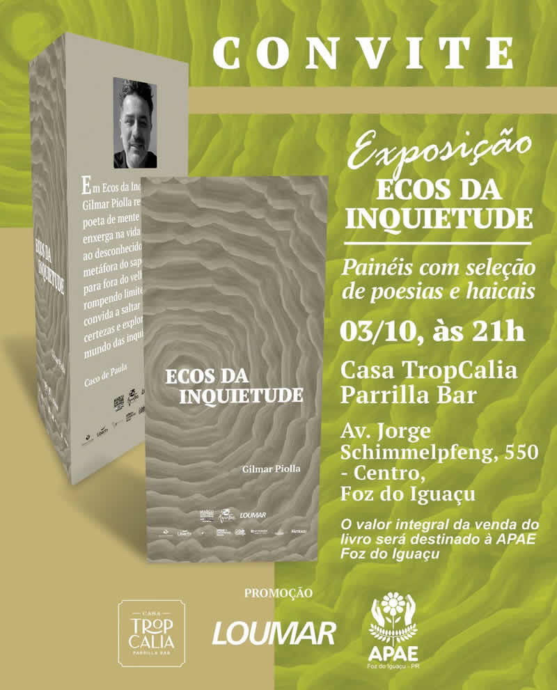 Exposição Ecos da Inquietude – Literatura e Solidariedade em Foz do Iguaçu