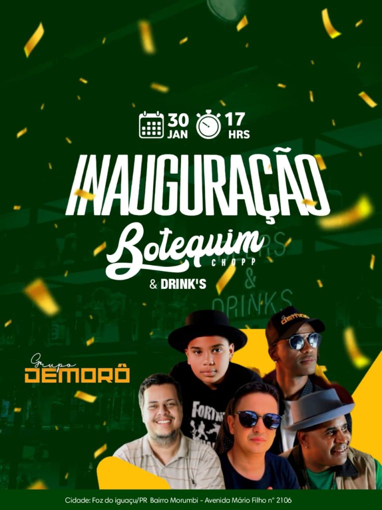 Morumbi ganha novo point de lazer: Botequim Chopp & Drink’s inaugura com festa e pagode em Foz