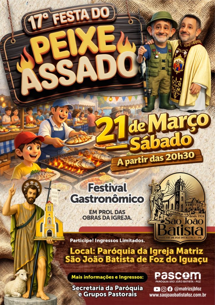 Falta menos de um mês para a 17ª Festa do Peixe Assado da Matriz São João Batista
