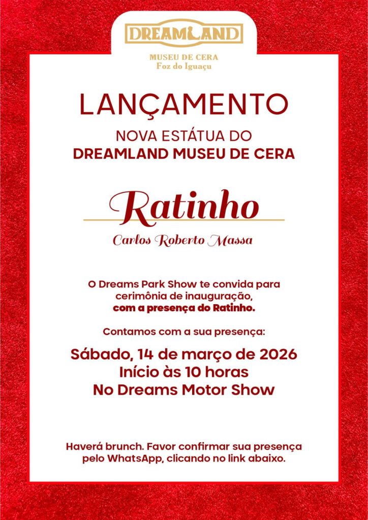 Dreamland Museu de Cera lança estátua do apresentador Ratinho em Foz do Iguaçu