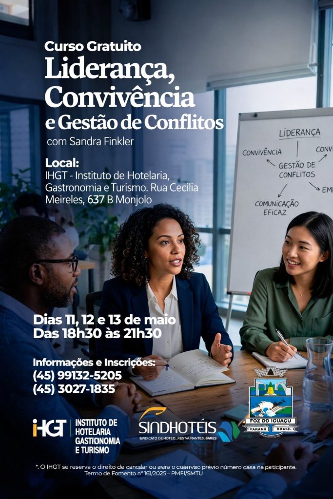 Curso Gratuito de Liderança e Gestão de Conflitos Abre Inscrições em Foz do Iguaçu