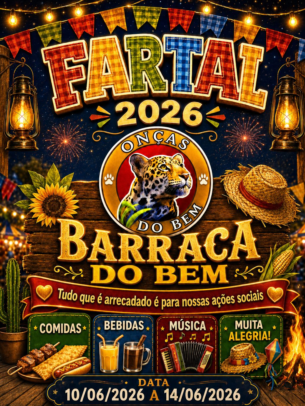 FARTAL 2026: Barraca do Bem une gastronomia e solidariedade em Foz do Iguaçu