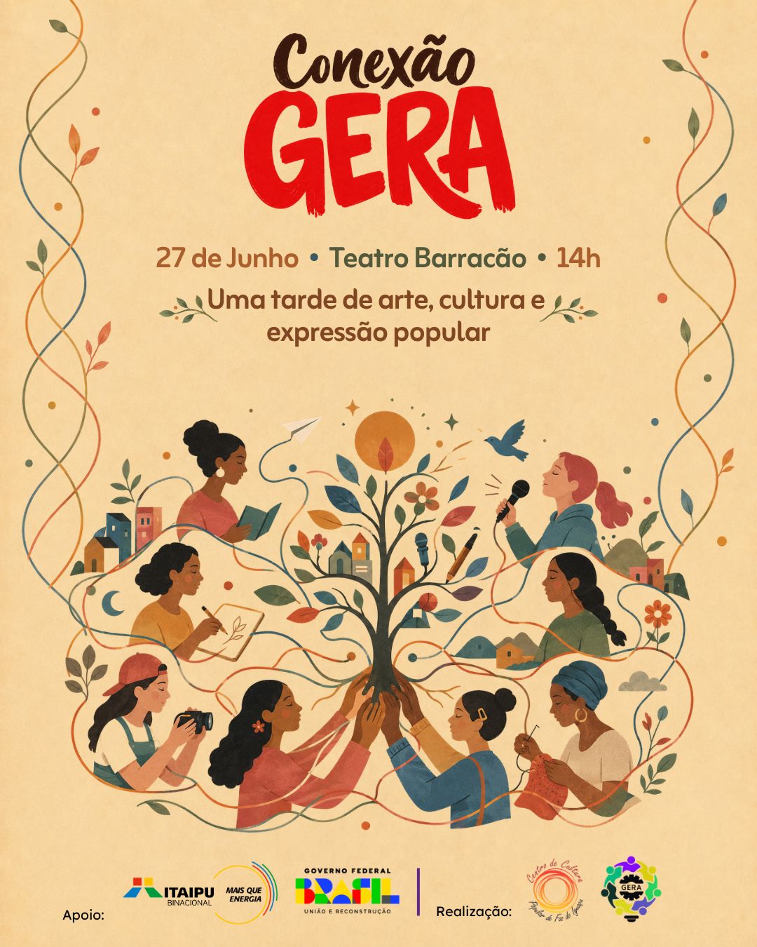 Conexão GERA celebra encerramento de semestre com arte e cultura no Teatro Barracão