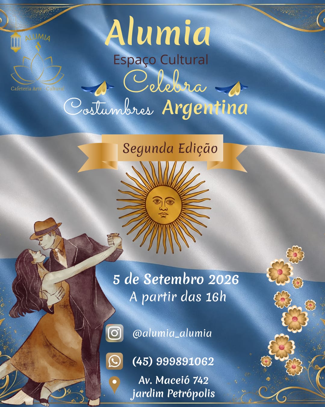 Costumbres Argentinas promove tarde de cultura, arte e gastronomia na Alumia