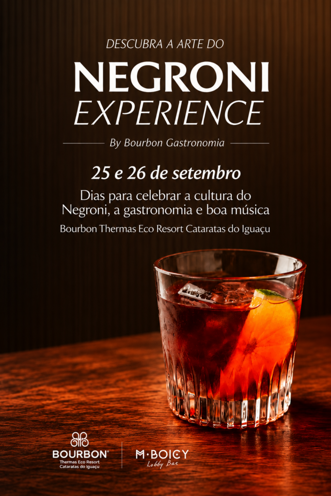 Bourbon Cataratas promove Negroni Experience com Alex Mesquita e bartenders do Chile