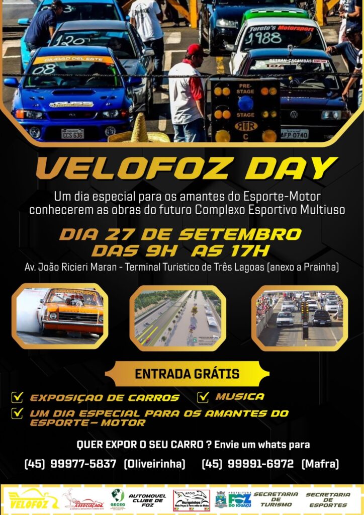 Velofoz Day promete movimentar amantes do automobilismo em Foz do Iguaçu