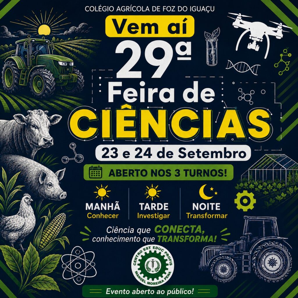 Colégio Agrícola de Foz do Iguaçu promove 29ª Feira de Ciências